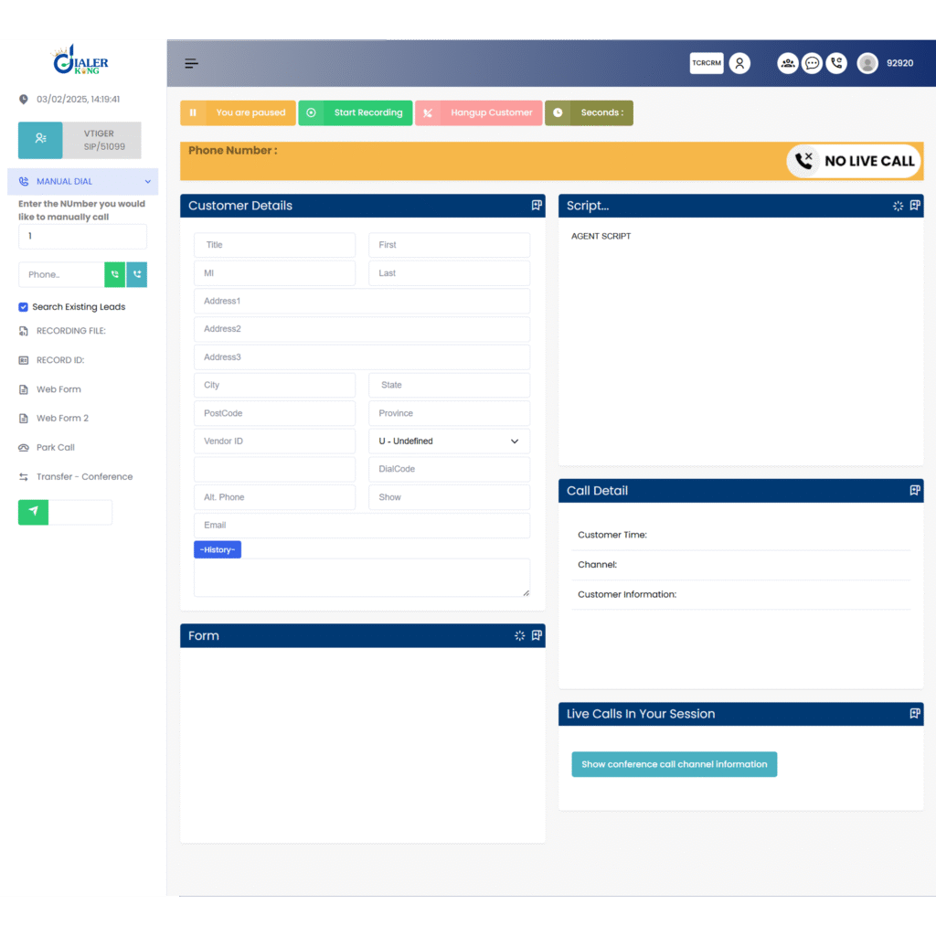 CRM dialer