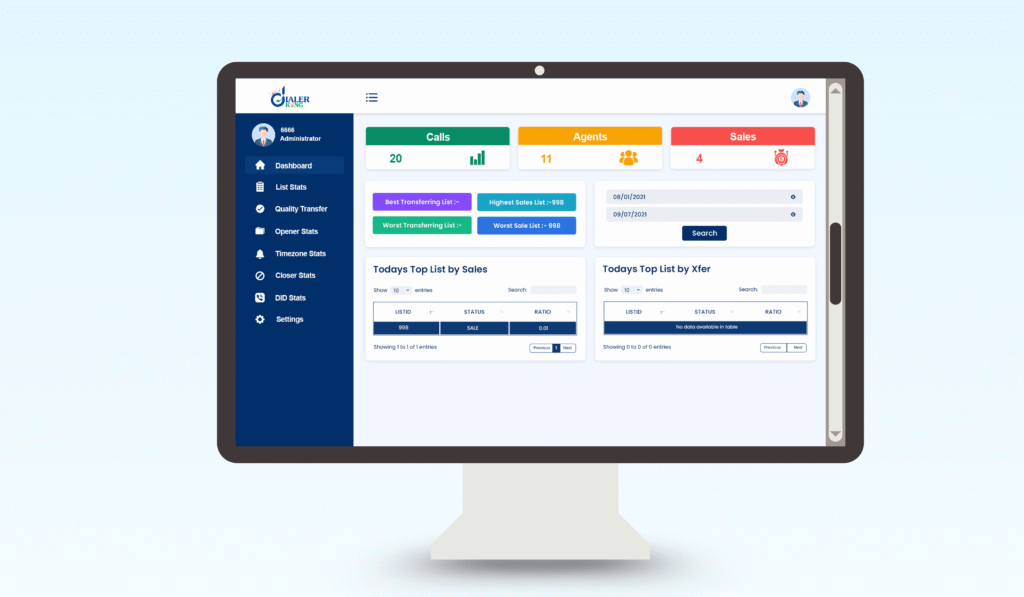 vicidial  admin panel 