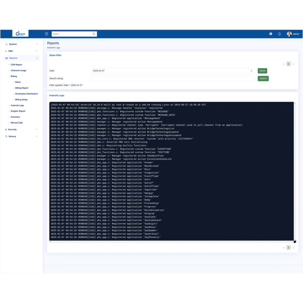 asterisk log 
