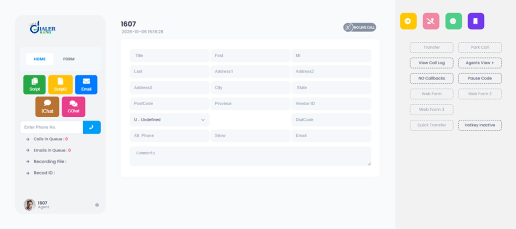 Vicidial Agent Dashboard