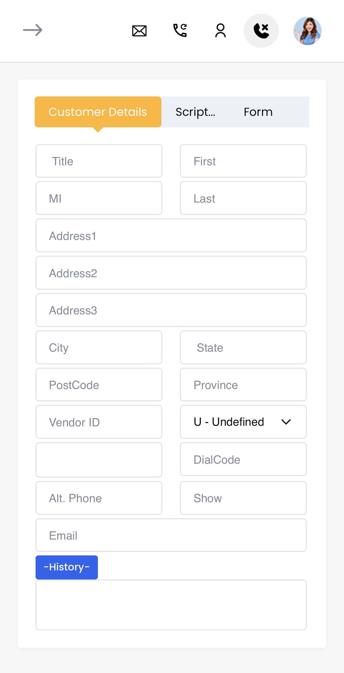 Customer Details Form