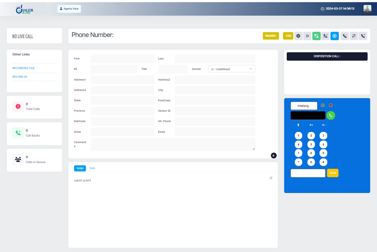 Agent - Dashboard