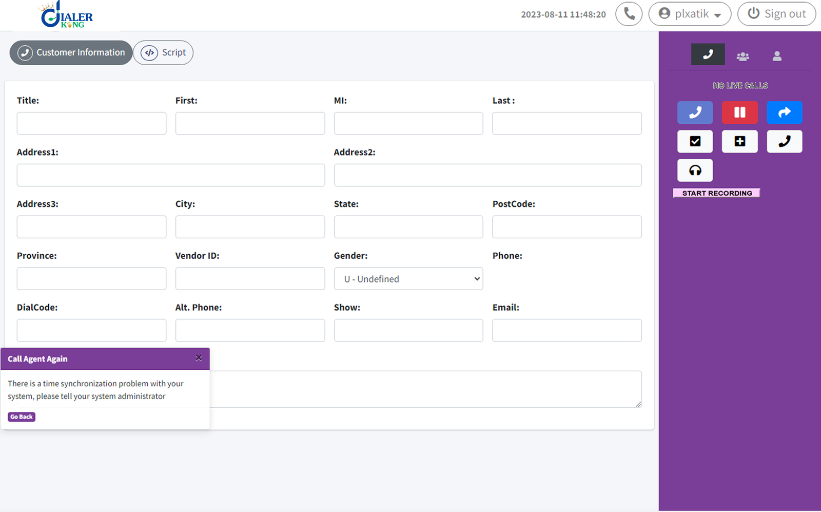 Agent dashboard 2