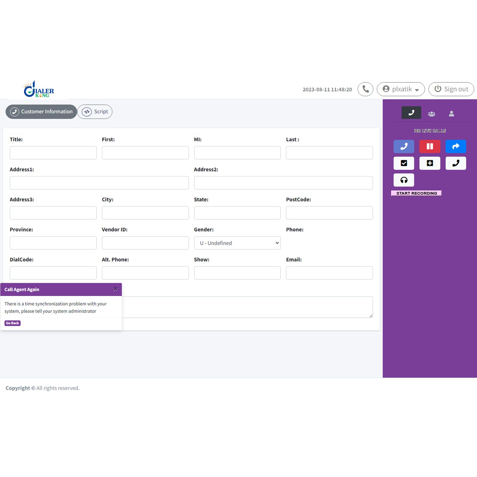 Agent dashboard 2