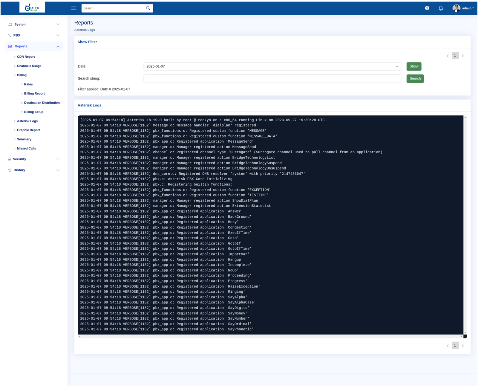 Asterisk log