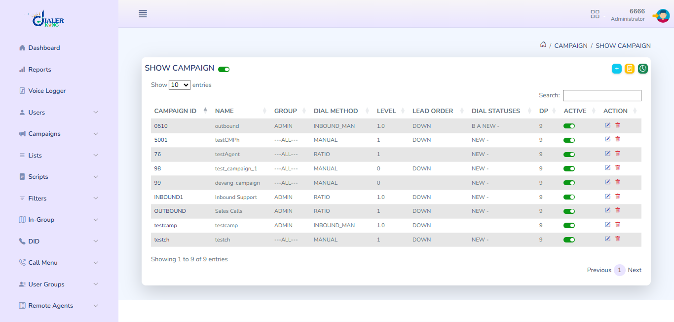 Campaign Lists 1