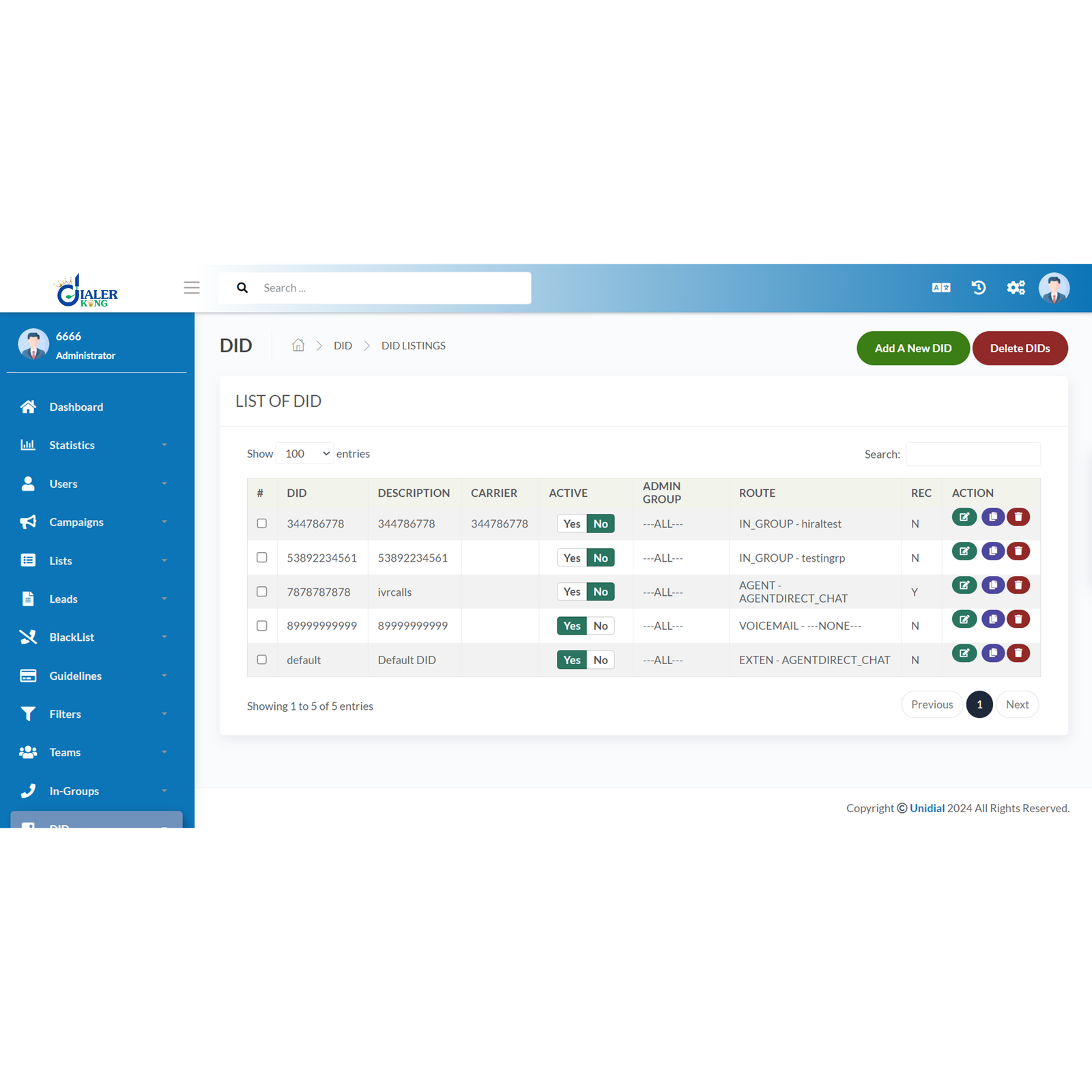DIDI list