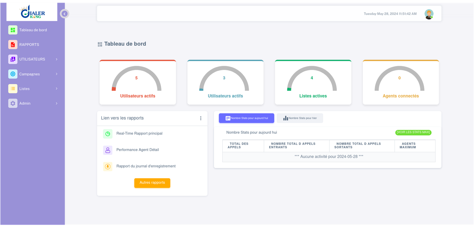 Dashboard - dialerking