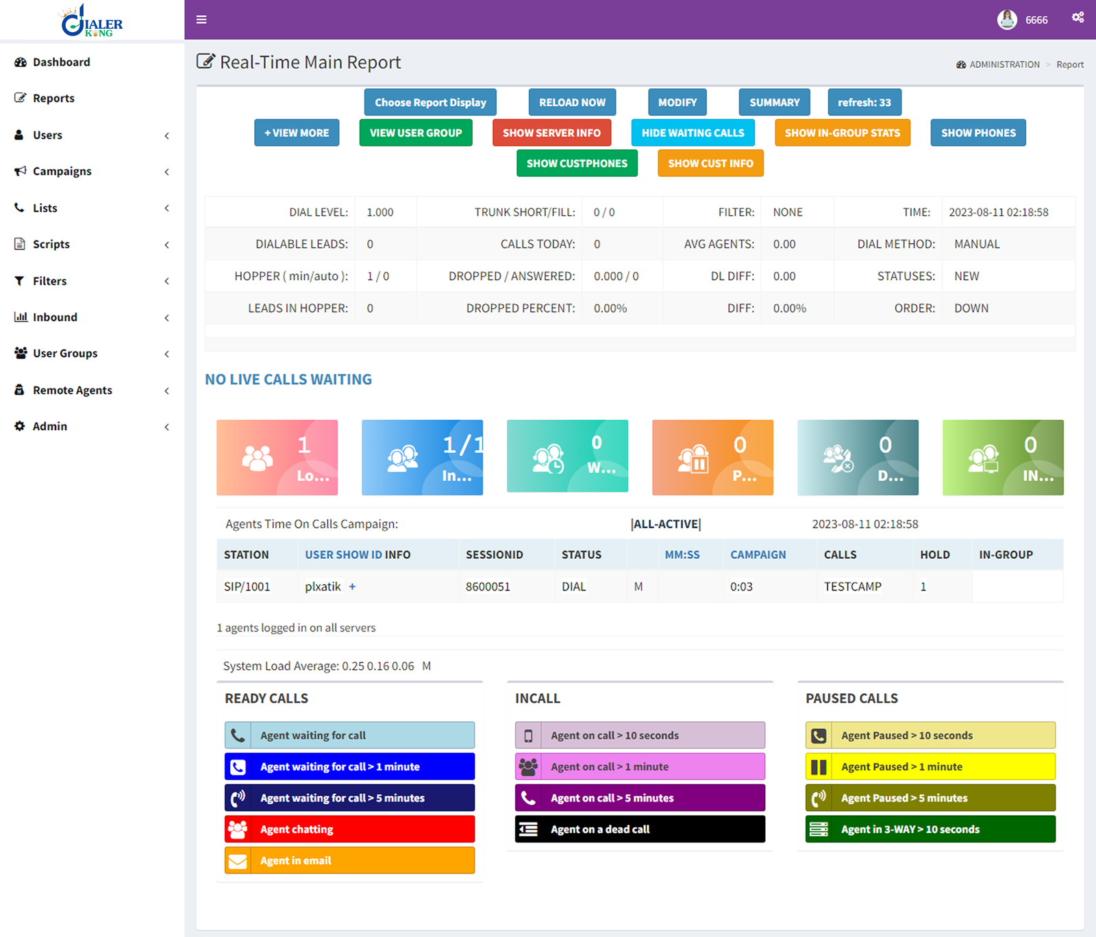 Dialer - Real time Report 2