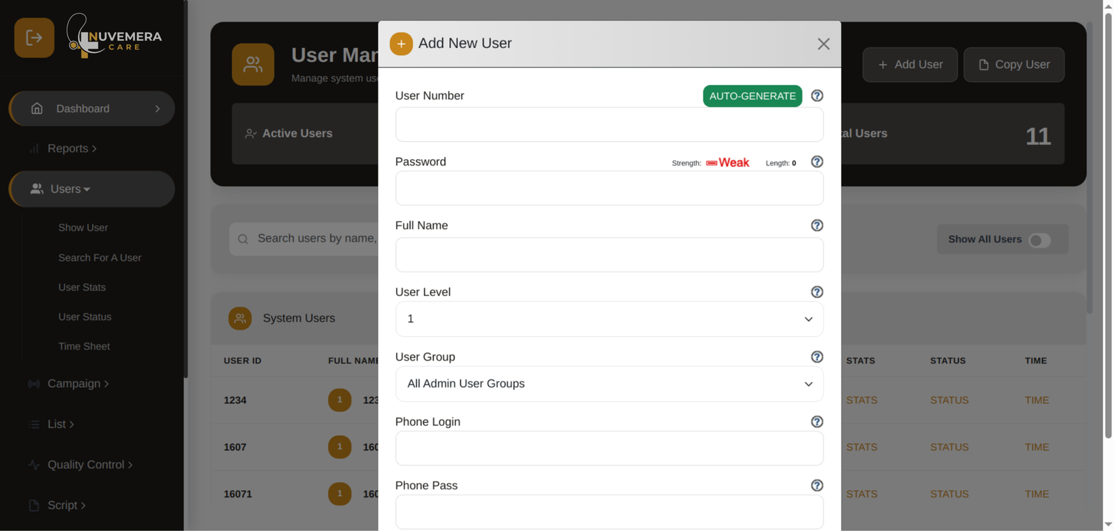 Add New User 1