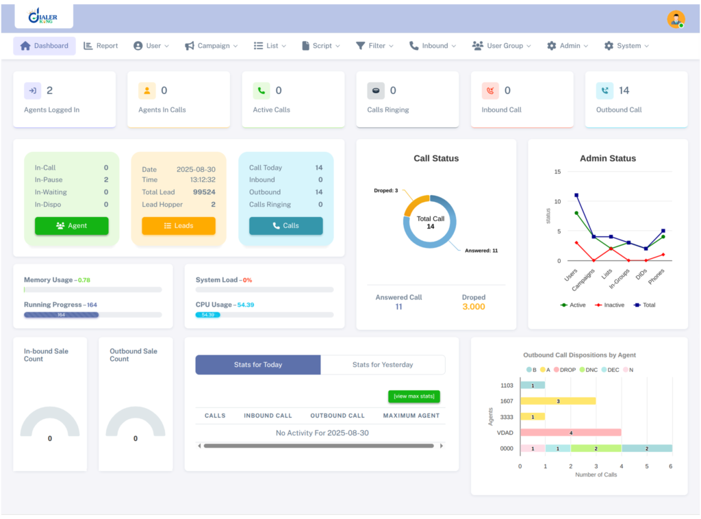 Custom VICIdial Admin Theme