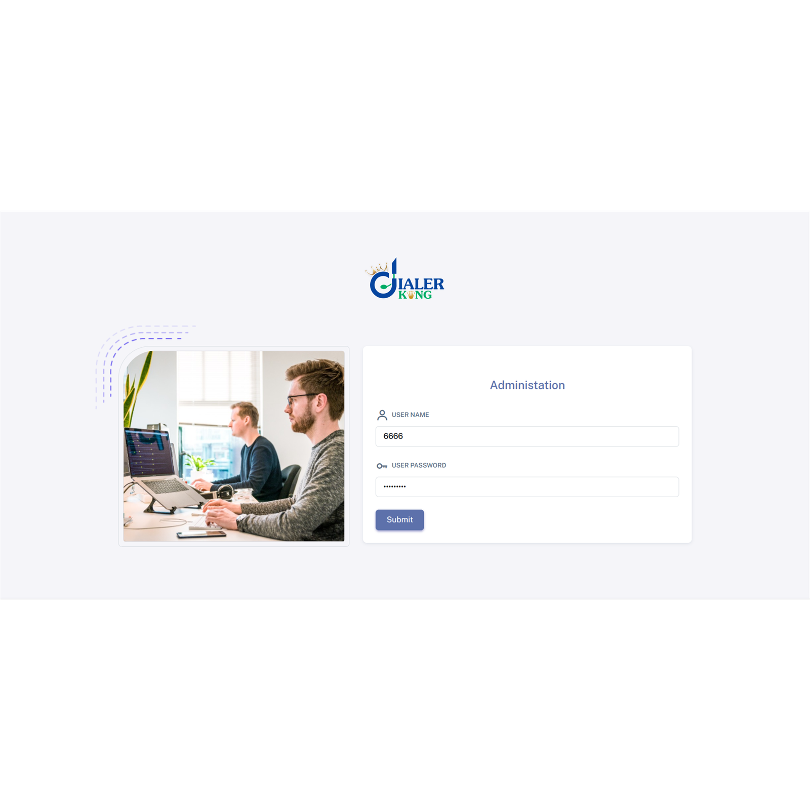 Login page