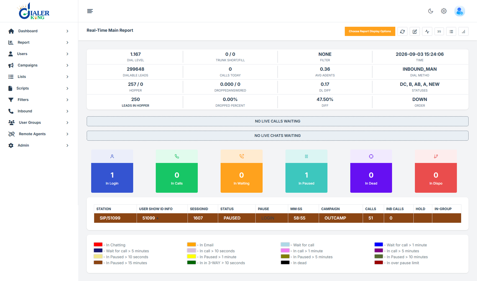Custom VICIdial Reports Interface