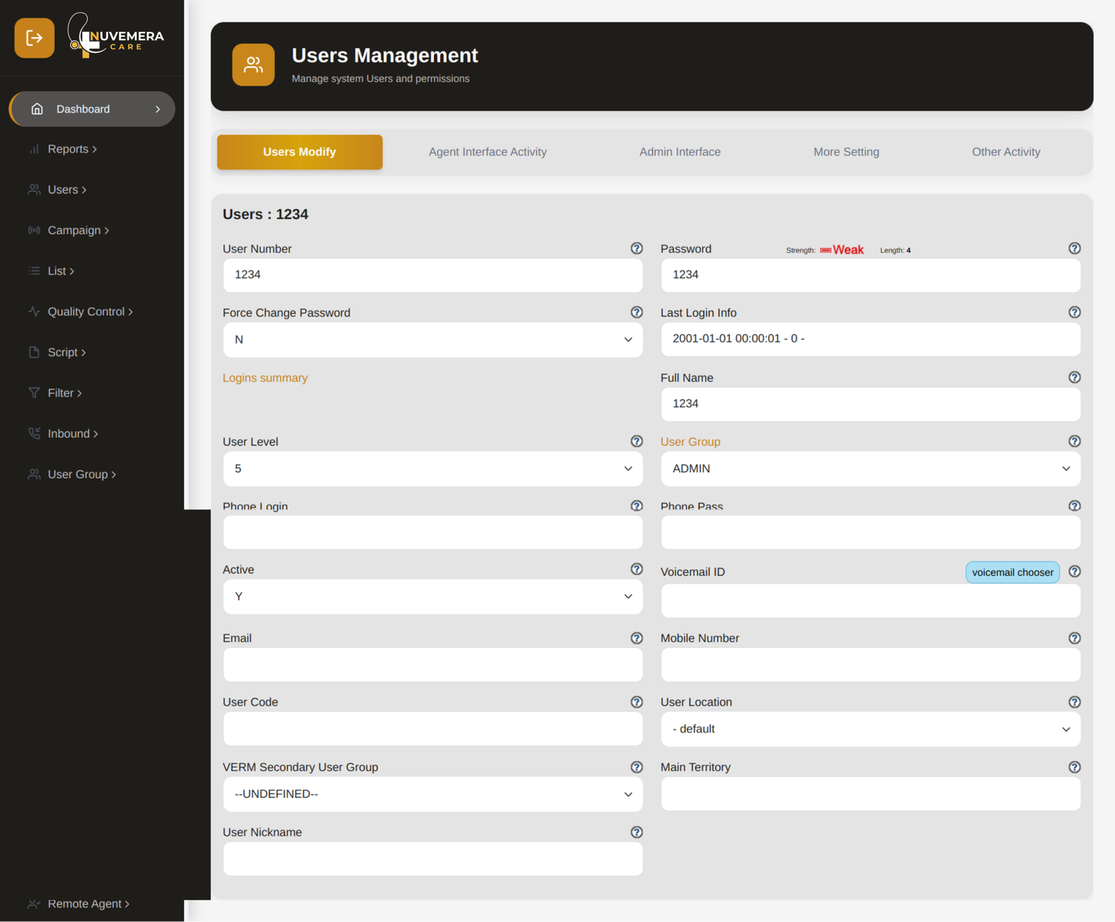 User Management 1