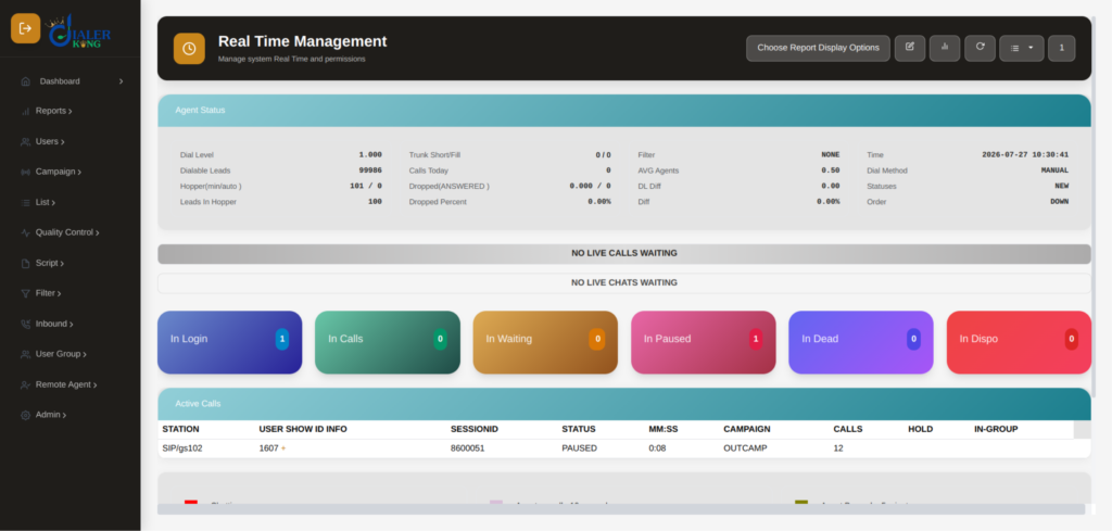 Custom VICIdial API Real-Time Management